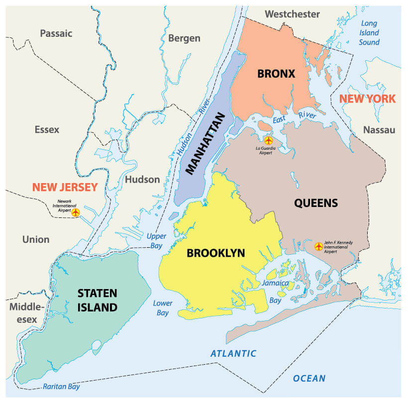 The Five Boroughs of New York City