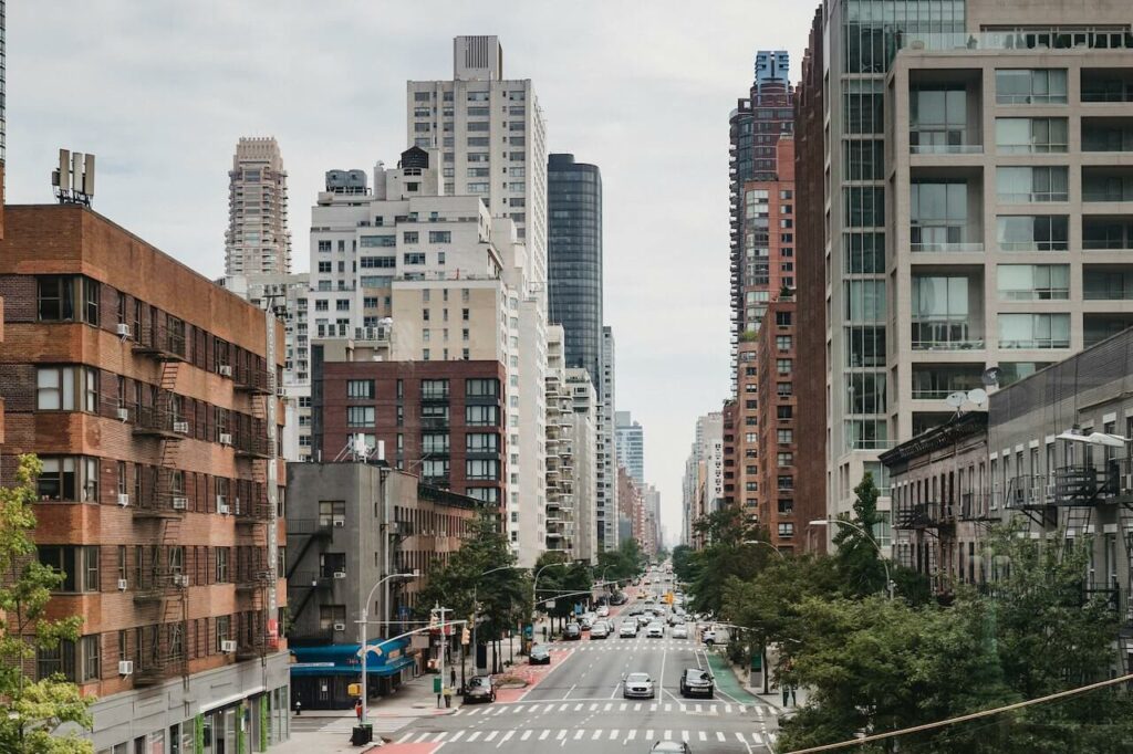 A busy street in Queens New York City