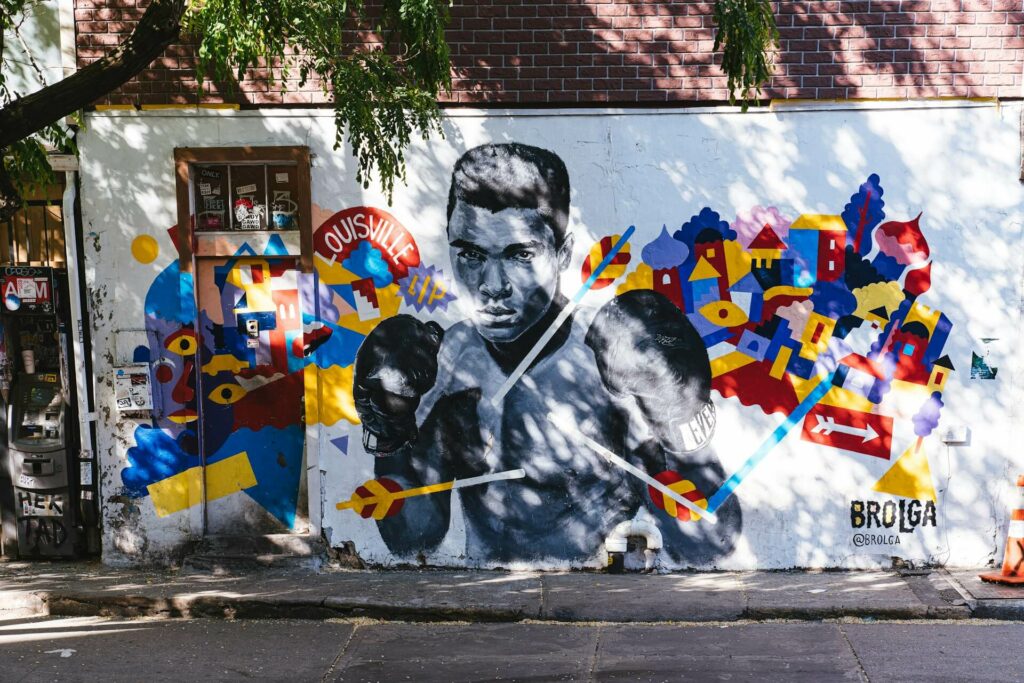 A Muhammad Ali Mural in Brooklyn